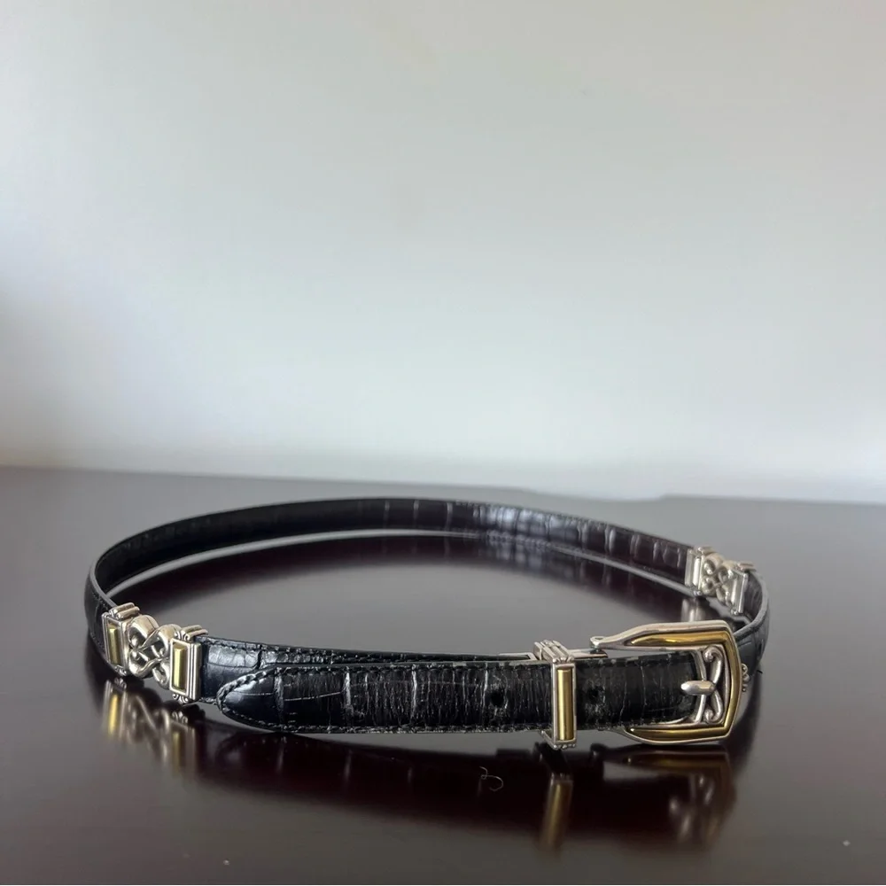 Vintage Brighton - Reversible Leather Belt - Brown & Black Sides - Women’s 32